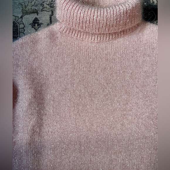 Kate Spade Shimmer Turtleneck Pink - Picture 2 of 5